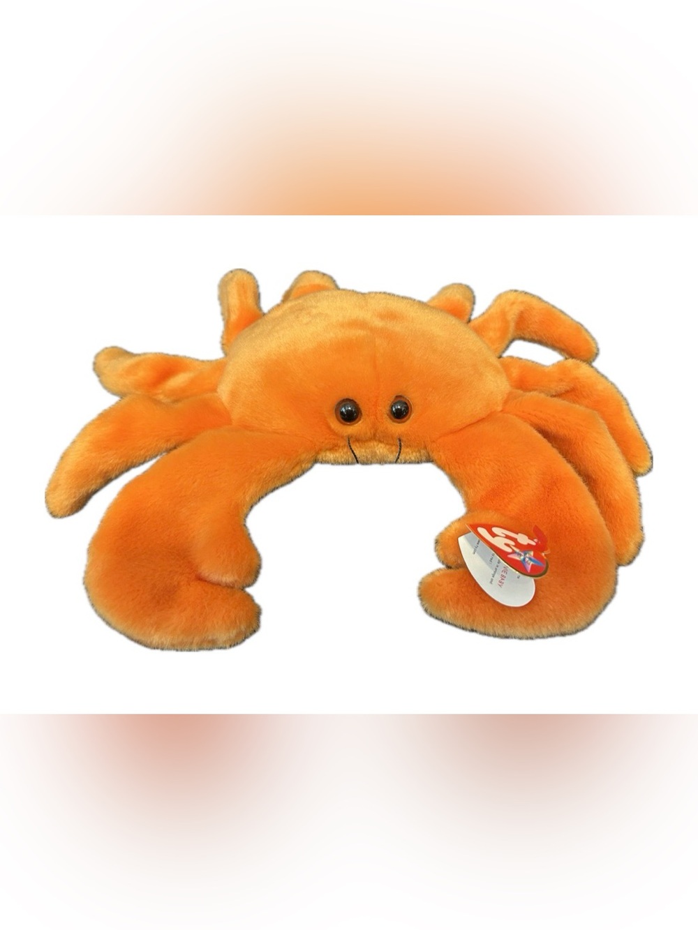 VTG Ty Beanie Buddy Digger the Crab. Orange. 1993.